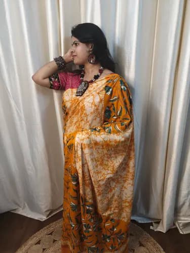 Mustard Vine Saree